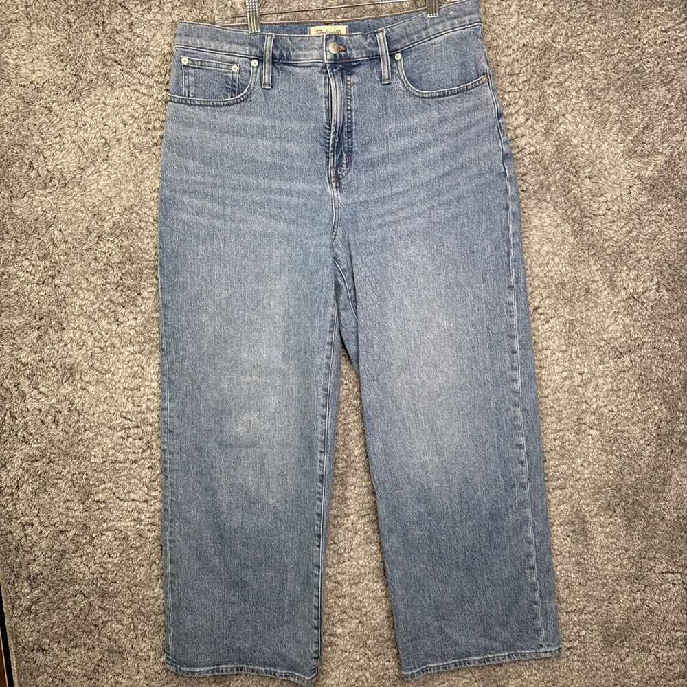 Madewell Women’s The Perfect Vintage Wide Leg Jeans Sz 31 Medium Wash High Rise